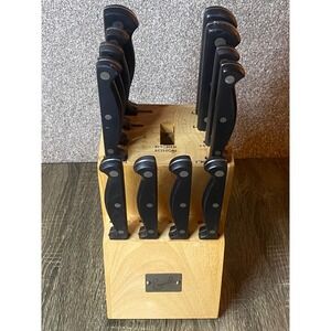 Emeril Professional Kitchen Knife Block Set 12 Piece with Wood Block